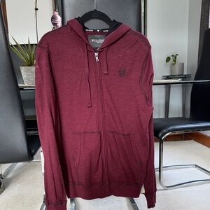 Guess Men's Burgundy Hoodie Sweater